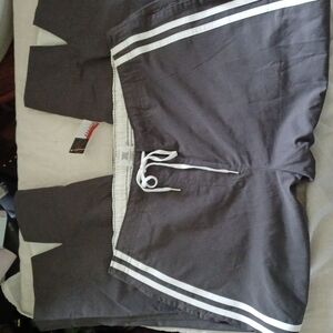 Danskins Gray/white strip capris size large (12/14)
